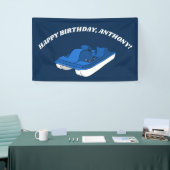 Blue Pedal Boat Birthday Party - Gepersonaliseerd Spandoek (Beurs)
