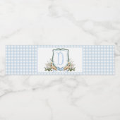 Blue Pelican Baby shower Waterflesetiketten Waterfles Etiket (Enkel label)