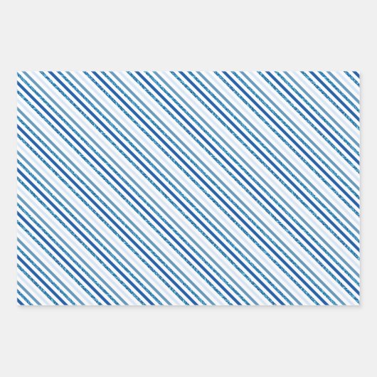 Blue Penguin Baby shower Gift Wrap Sheets Inpakpapier Vel (Voorkant 3)