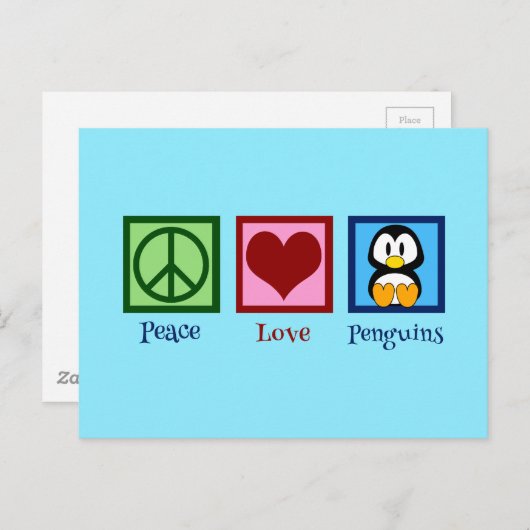 Blue Penguin Briefkaart (Voorkant / Achterkant)