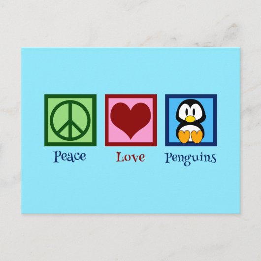 Blue Penguin Briefkaart (Voorkant)