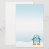 Blue Penguin Briefpapier (Voorkant / Achterkant)