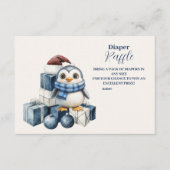 Blue Penguin Christmas Diapper Raffle Informatiekaartje (Voorkant)