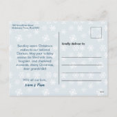 Blue Penguin Christmas Holiday Briefkaart voor kin (Achterkant)
