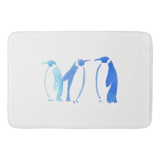 Blue Penguin Large Bath Mat (Voorkant)