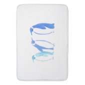 Blue Penguin Large Bath Mat (Voorkant Verticaal)