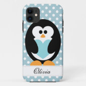 Blue Penguin Love Case-Mate iPhone Case (Achterkant)