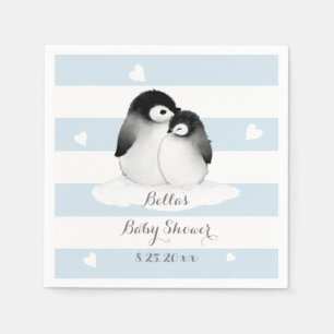 Blue Penguin Paper Napkins Servet