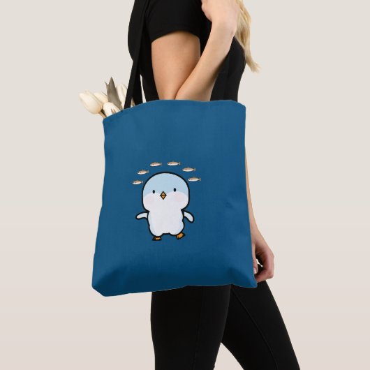 Blue Penguin Tote Bag (Dichtbij)