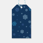Blue Penguin Winter Baby shower Cadeaulabel (Achterkant)