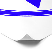 Blue Pentacle Pentagram Poster (Hoek)