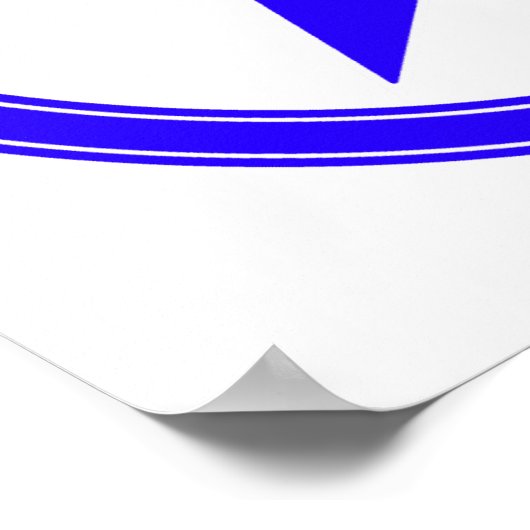 Blue Pentacle Pentagram Poster (Hoek)