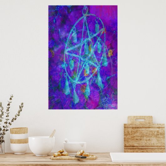 Blue Pentacle Royale van JudyMarisa Poster (Keuken)