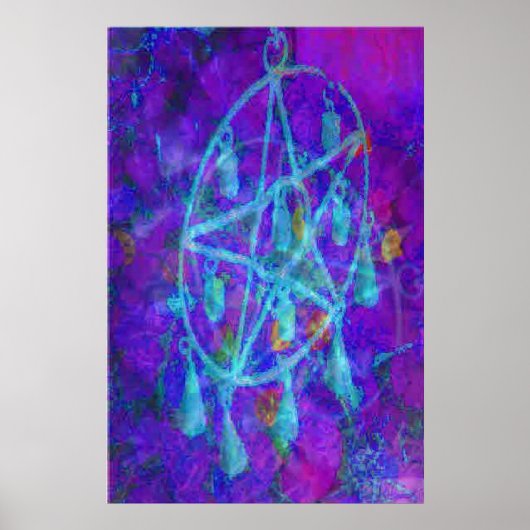 Blue Pentacle Royale van JudyMarisa Poster (Voorkant)