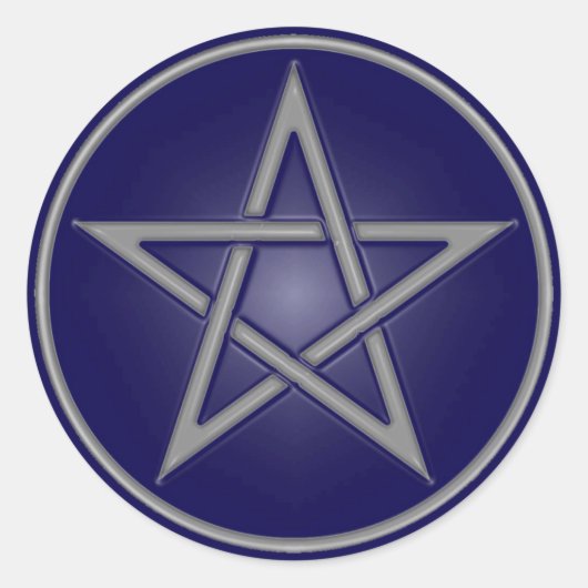 Blue Pentacle Sticker (Voorkant)