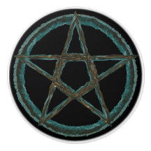 Blue Pentagram Custom Ceramic Knob