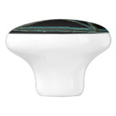 Blue Pentagram Custom Ceramic Knob Keramische Knop (Zijkant)