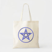 Blue Pentagram Pentacle Tote Bag (Voorkant)