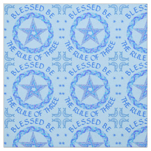 Blue Pentagram Symbol Pagan Wicca New age Stof