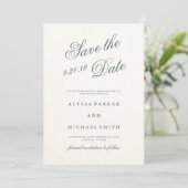 Blue Peonies Bruiloft Save the Date (Staand voorkant)