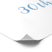 Blue Peonies Mason Jar Verjaardag Welkom Poster (Hoek)