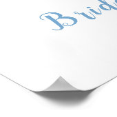 Blue Peonies Mason Jar Vrijgezellenfeest Welkom Poster (Hoek)