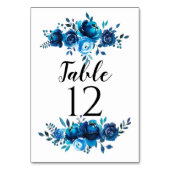 Blue Peonies Tafel Kaarten Trouwtafel Nummer (Achterkant)