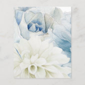 Blue Peonies Wedding Invitation Flyer (Achterkant)