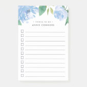 Blue Peony | Aangepast om lijst te doen Post-it® Notes (Voorkant)