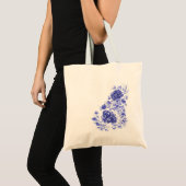 Blue Peony Budget Canvas tas (Voorkant (product))