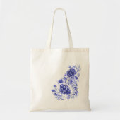 Blue Peony Budget Canvas tas (Voorkant)