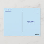 Blue Peony Chinoiserie Sla de datumkaarten op Briefkaart (Achterkant)