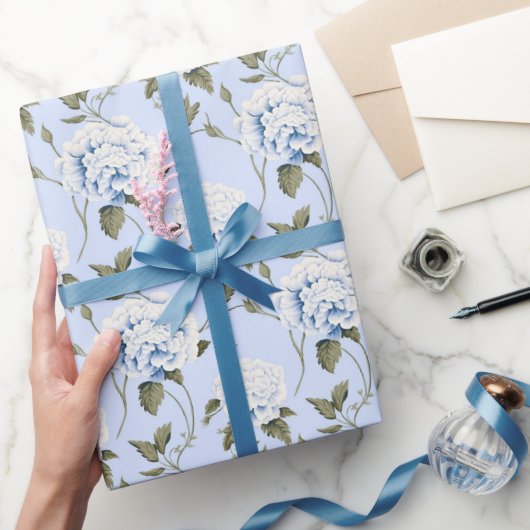 Blue Peony Dream Cadeaupapier (Geschenken)