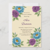 Blue Peony & Fig Paarse Roos Brunch & Bubbly Kaart (Voorkant)