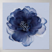 BLUE PEONY FLOWER POSTER (Voorkant)