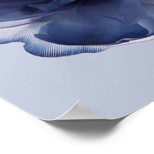 BLUE PEONY FLOWER POSTER (Hoek)