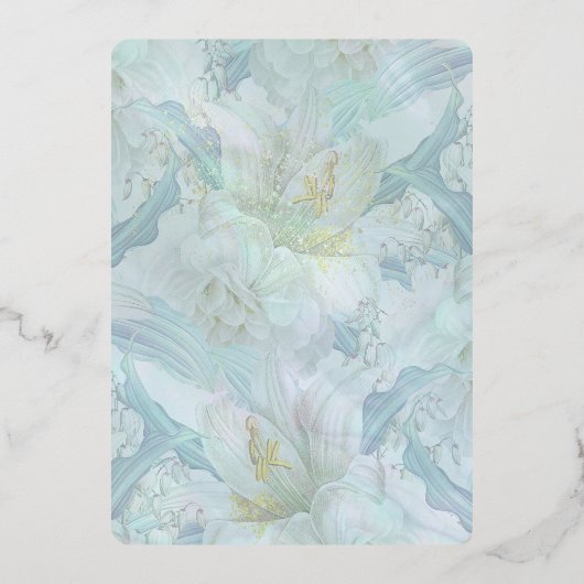  Blue Peony Folie Enclosure Kaart (Achterkant)