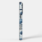 Blue Peony Garden Watercolor Case-Mate iPhone Case (Achterkant / Rechts)