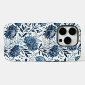 Blue Peony Garden Watercolor Case-Mate iPhone Case (Achterkant (horizontaal))