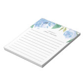 Blue Peony | Gepersonaliseerde leningen Notitieblok (Linkerzijde)