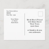 Blue Peony on Blue Wedding Suite Invitation  Briefkaart (Achterkant)