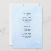 Blue Peony on Blue Wedding Suite Invitation Kaart (Achterkant)