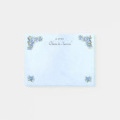 Blue Peony Wedding Suite Post-It Notes (Voorkant)