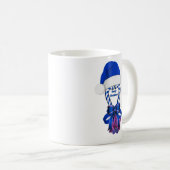 Blue Peppermint Candy Cane Koffiemok (Voorkant rechts)