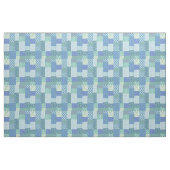 Blue Periwinkle Floral Boho Faux Patchwork Patroon Stof (Yard (91,4 cm))