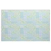Blue Periwinkle Flowers  Faux Patch Pattern Stof (Fat Quarter)