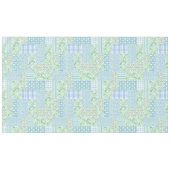 Blue Periwinkle Flowers  Faux Patch Pattern Tafelkleed (Voorkant (Horizontaal))