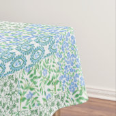 Blue Periwinkle Flowers  Faux Patch Pattern Tafelkleed (Voorbeeld)