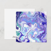Blue Periwinkle Marble Fluid Art (Voorkant / Achterkant)