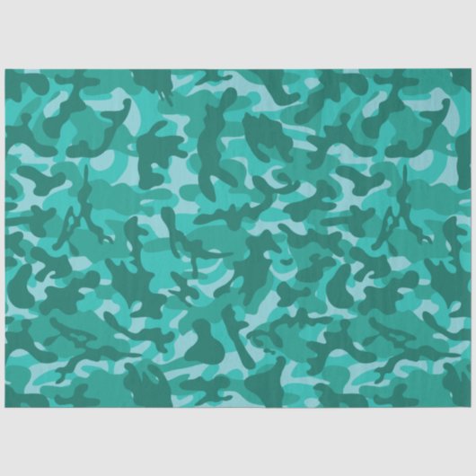 Blue Persian Camouflage Tissue Paper Tissuepapier (Voorkant)